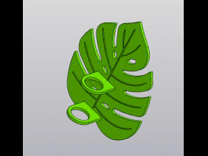 Monstera leaf Wall decor Hanging vase for dried and artificial flowers 3D Print Model