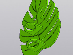Monstera leaf Wall decor Hanging vase for dried and artificial flowers 3D Принт Модель