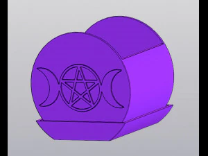 Tiga bulan dengan pentagram Planter Model Cetak 3D