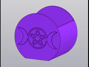 Triple moon with pentagram Planter 3D Print Model