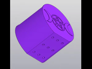 Triple moon with pentagram Planter 3D Print Model