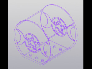 Triple moon with pentagram Planter 3D printmodel