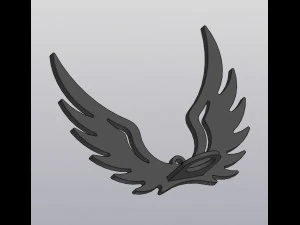 Hanging Vase Angel wings with or without pentagram for dried and artificial flowers 3D Print Model