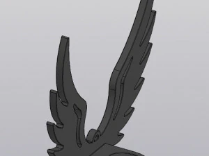 Hanging Vase Angel wings with or without pentagram for dried and artificial flowers 3D Print Model