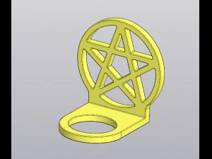 Hanging Vase Angel wings with or without pentagram for dried and artificial flowers 3D Print Model