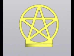 Hanging Vase Angel wings with or without pentagram for dried and artificial flowers 3D Print Model