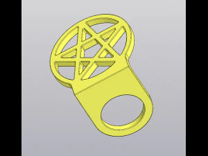 Hanging Vase Angel wings with or without pentagram for dried and artificial flowers 3D Print Model