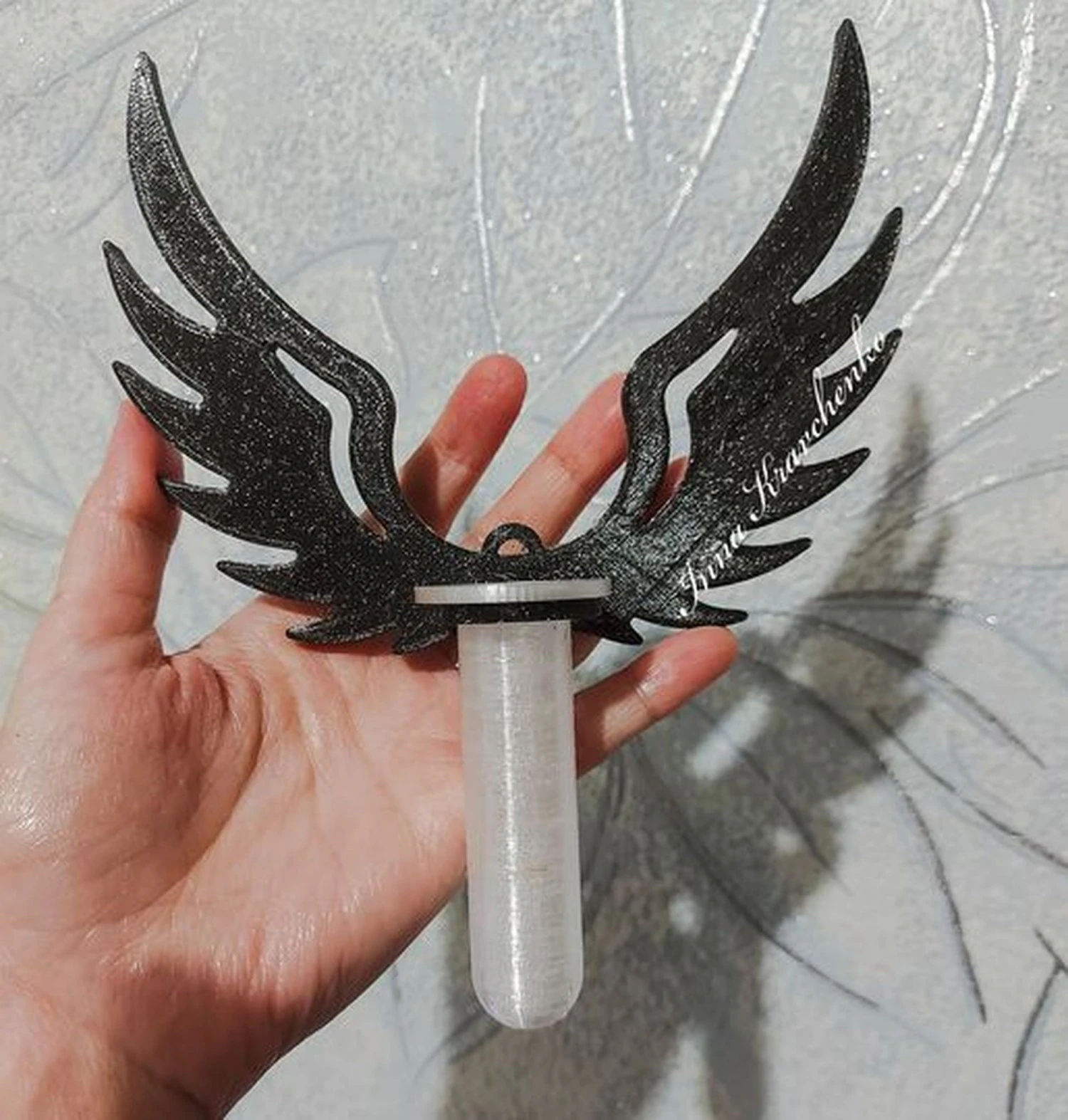 Hanging Vase Angel wings with or without pentagram for dried and artificial flowers 3D Print Model .c4d .max .obj .3ds .fbx .stl .blend