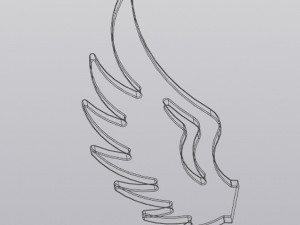 Set 3 Hanging Planters Angel wings with or without pentagram 3D Print Model