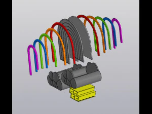 Small Planter Holder for small things Rainbow and thunder clouds 3D Print Model