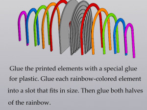 Small Planter Holder for small things Rainbow and thunder clouds 3D 打印模型