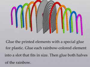 Small Planter Holder for small things Rainbow and thunder clouds 3D Print Model