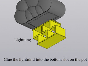 Small Planter Holder for small things Rainbow and thunder clouds 3D 打印模型