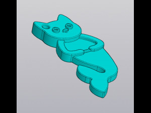 Keychain Mermaid cat 3Dプリントモデル