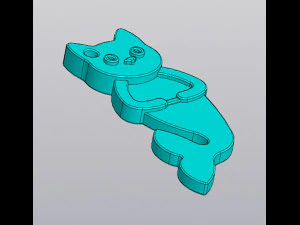 Keychain Mermaid cat 3D Print Model