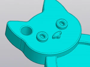 Keychain Mermaid cat 3D Print Model
