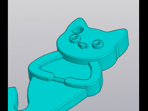 Keychain Mermaid cat 3Dプリントモデル