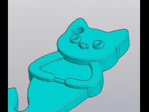 Keychain Mermaid cat 3D Print Model