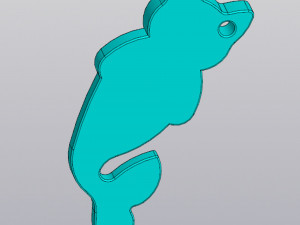 Keychain Mermaid cat 3Dプリントモデル
