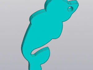Keychain Mermaid cat 3D Print Model