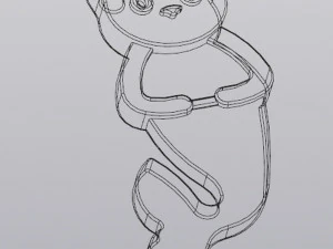 Keychain Mermaid cat 3D Print Model