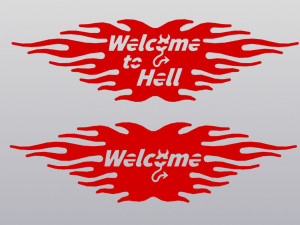 Set 2 models Wall decor Welcome and Welcome to hell Modelo de impresión 3D