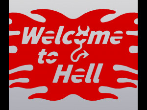 Set 2 models Wall decor Welcome and Welcome to hell 3D Принт Модель