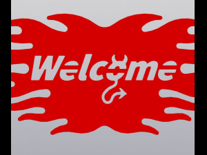 Set 2 models Wall decor Welcome and Welcome to hell 3D Принт Модель