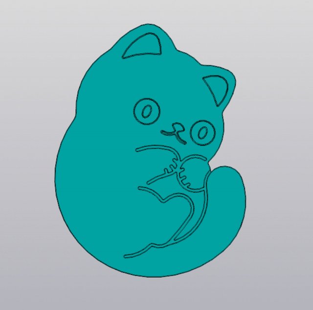 Kitty Cup coaster 3D प्रिंट मॉडल .c4d .max .obj .3ds .fbx .stl .blend 