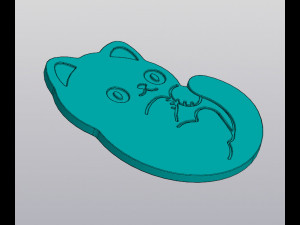 Kitty Cup coaster 3D प्रिंट मॉडल