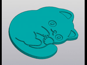 Kitty Cup coaster 3D प्रिंट मॉडल