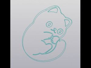 Kitty Cup coaster 3D प्रिंट मॉडल