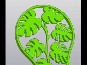 Set 2 models Lightbulb with monstera Wall decor and Keyholder 3D-printmodel