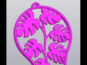Set 2 models Lightbulb with monstera Wall decor and Keyholder 3D-printmodel