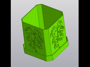 Monstera plant Planter Modèles 3D en vedette