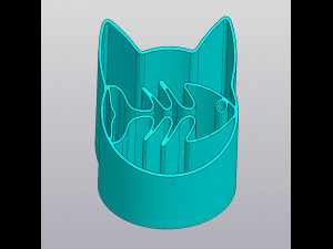 Cat and fish skeleton Organizer 3Dプリントモデル