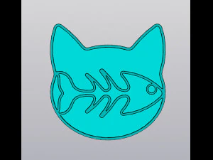Cat and fish skeleton Organizer 3D Print Model