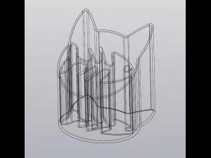 Cat and fish skeleton Organizer 3D Print Model