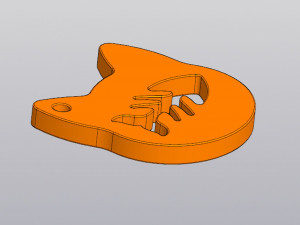 Cat and fish skeleton Keychain Model do druku 3D