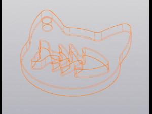 Cat and fish skeleton Keychain Model do druku 3D