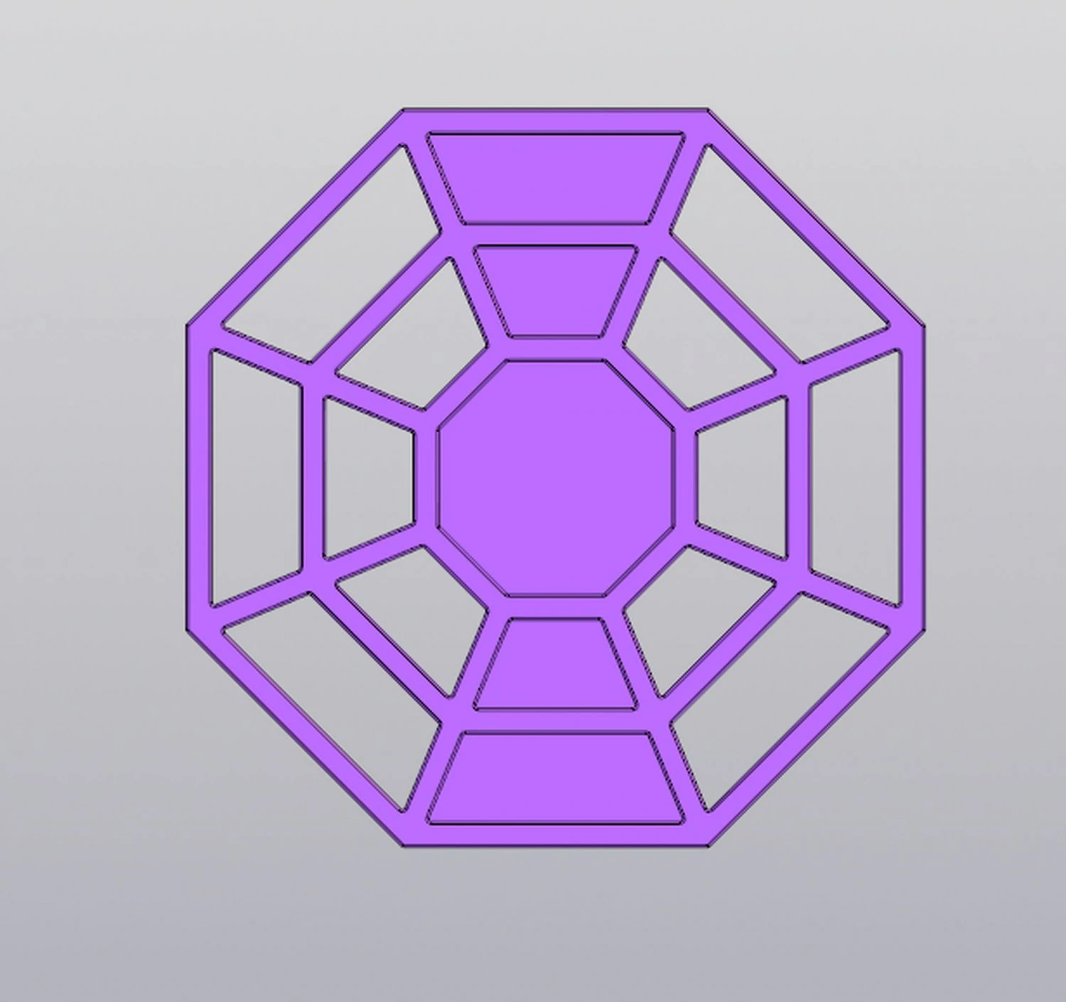 Octagon Decorative Vase 3D Print Model .c4d .max .obj .3ds .fbx .stl .blend 