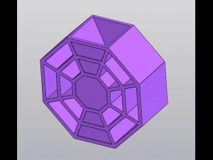 Octagon Decorative Vase 3D Print Model