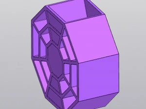 Octagon Decorative Vase 3D Print Model