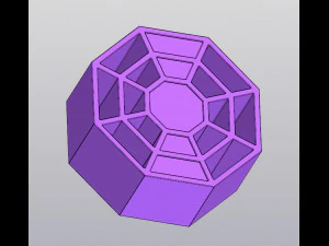 Octagon Decorative Vase 3D Print Model