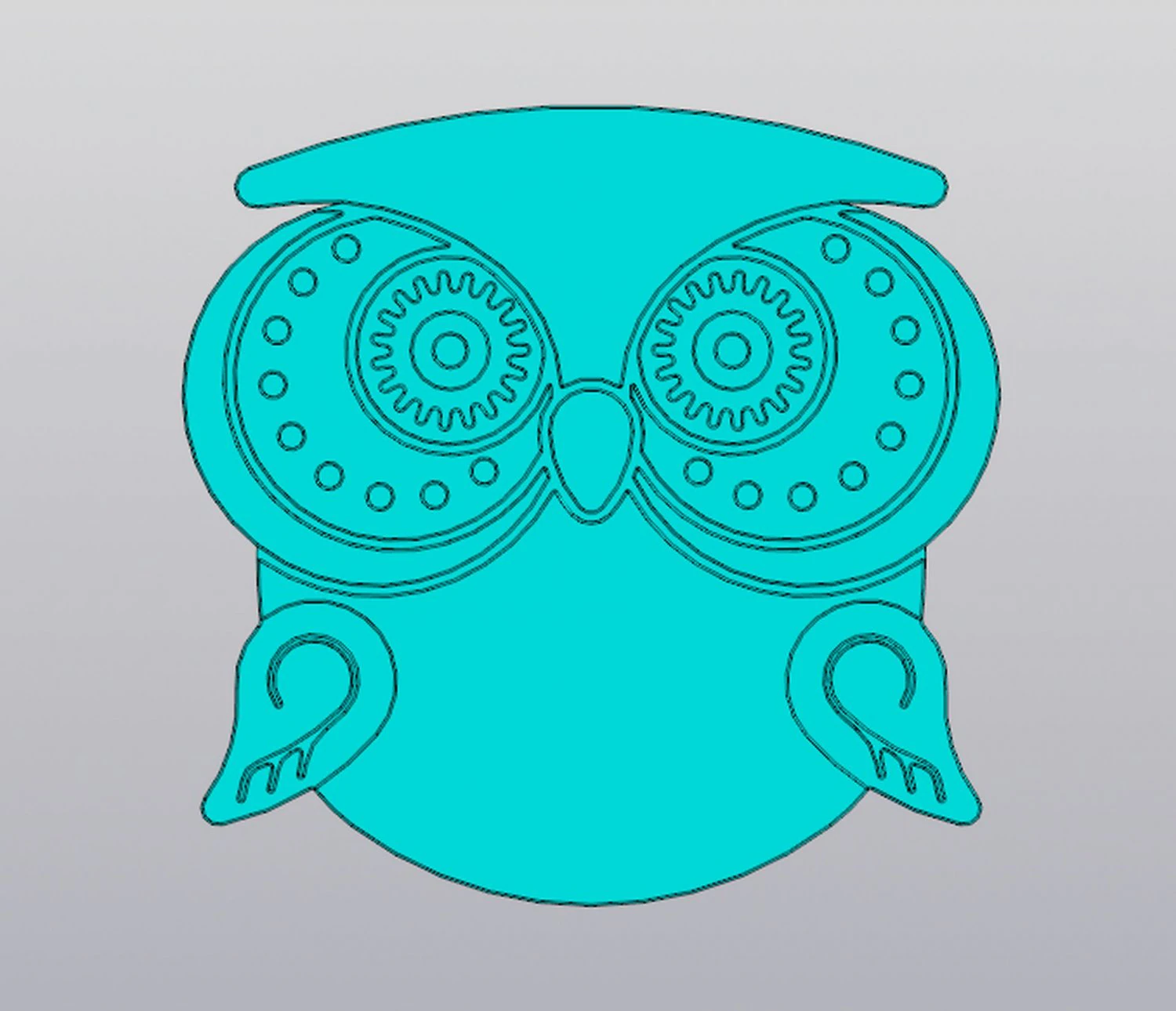 Owl Cup coaster 3D Print Model .c4d .max .obj .3ds .fbx .stl .blend 