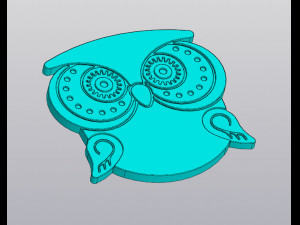 Owl Cup coaster 3Dプリントモデル