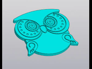 Owl Cup coaster 3D Print Model