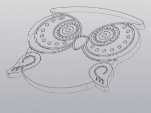 Owl Cup coaster 3D Print Model