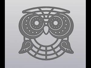 Uil wanddecoratie 3D printmodel