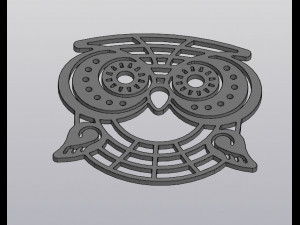 Owl Wall decor 3D-Druckmodell